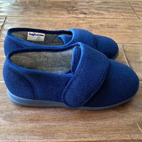 CosyFeet Richie Single Slipper Navy Women's Size 6 Extra Roomy - Picture 2 of 8